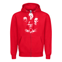 Red horror and scream film Zipper Hoodie - artisFamous