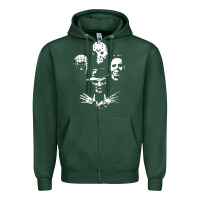 Sports Green horror and scream film Zipper Hoodie - artisFamous