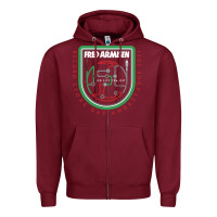 Burgundy fred armisen Zipper Hoodie - artisFamous