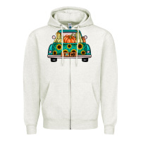 I Love Fall Truck Zipper Hoodie | Teevron