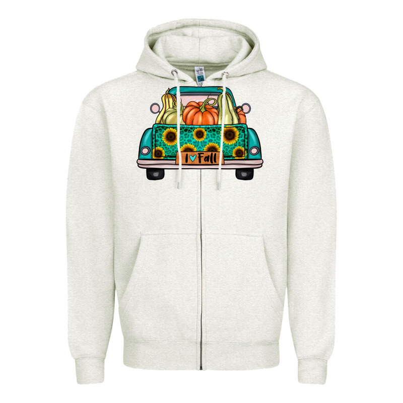 I Love Fall Truck Zipper Hoodie by artisFamous | Teevron