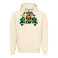 Sandshell i love fall truck Zipper Hoodie - artisFamous