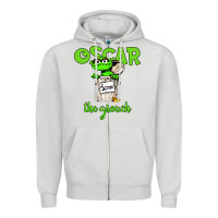 Dove Grey the grouch Zipper Hoodie - artisFamous