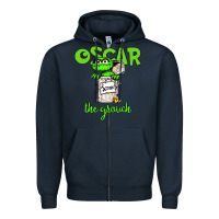 Navy the grouch Zipper Hoodie - artisFamous