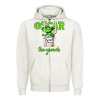 Oatmeal Heather the grouch Zipper Hoodie - artisFamous