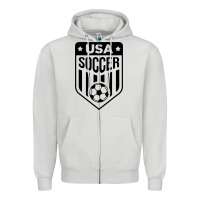 Dove Grey soccer team Zipper Hoodie - artisFamous