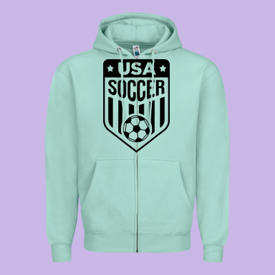 Soccer Team Zipper Hoodie Designed By Artisfamous