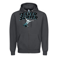Smoke silver surfer Zipper Hoodie - artisFamous
