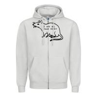Dove Grey I Ate All Your Money Zipper Hoodie - artisFamous