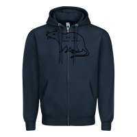 Navy I Ate All Your Money Zipper Hoodie - artisFamous