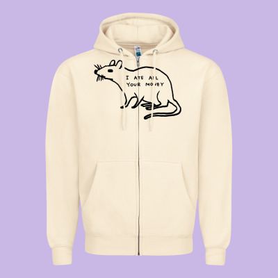 I Ate All Your Money Zipper Hoodie Designed By Artisfamous
