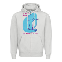 Dove Grey i must rest my rampage is over Zipper Hoodie - artisFamous
