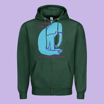 I Must Rest My Rampage Is Over Zipper Hoodie Designed By Artisfamous