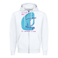 White i must rest my rampage is over Zipper Hoodie - artisFamous