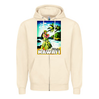Sandshell hawaii hula girl Zipper Hoodie - artisFamous