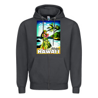 Smoke hawaii hula girl Zipper Hoodie - artisFamous