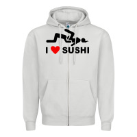 Dove Grey i love sushi funny Zipper Hoodie - artisFamous