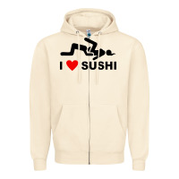 Sandshell i love sushi funny Zipper Hoodie - artisFamous