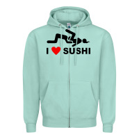 Seafoam i love sushi funny Zipper Hoodie - artisFamous