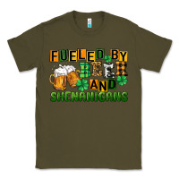 Army Green fueled by beer and shenanigans Classic Tee - CowGirlArtShop
