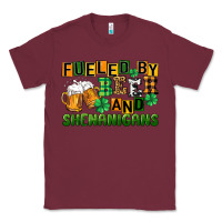Burgundy fueled by beer and shenanigans Classic Tee - CowGirlArtShop