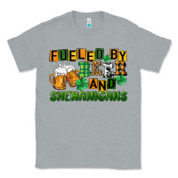 Heather Grey fueled by beer and shenanigans Classic Tee - CowGirlArtShop