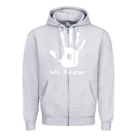 Heather Grey skyrim dark brotherhood we know hand novelty kids mens womens t shirt Zipper Hoodie - artisFamous