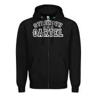 Black strength cartel Zipper Hoodie - artisFamous