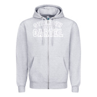 Heather Grey strength cartel Zipper Hoodie - artisFamous