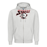 Dove Grey old sabers Zipper Hoodie - artisFamous