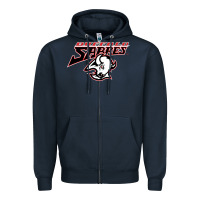Navy old sabers Zipper Hoodie - artisFamous