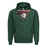 Sports Green old sabers Zipper Hoodie - artisFamous