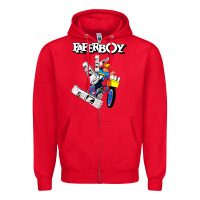 Red paperboy Zipper Hoodie - artisFamous