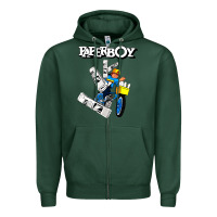 Sports Green paperboy Zipper Hoodie - artisFamous