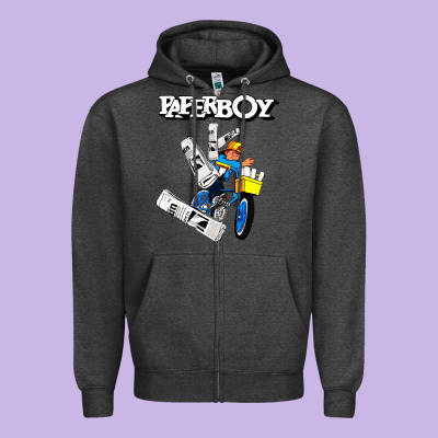 Paperboy Zipper Hoodie Designed By Artisfamous
