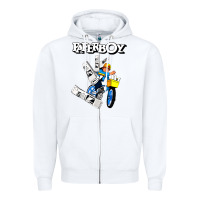 White paperboy Zipper Hoodie - artisFamous