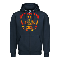 Navy chess crew Zipper Hoodie - artisFamous