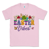 Bubblegum Pink easter vibes and butterfly with bunny and flowers Classic Tee - Artiststas
