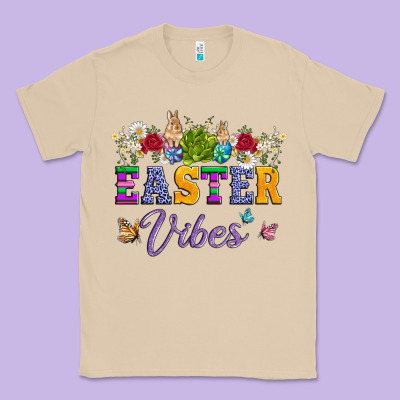 Easter Vibes And Butterfly With Bunny And Flowers Classic Tee Designed By Artiststas