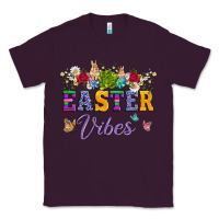 Plum easter vibes and butterfly with bunny and flowers Classic Tee - Artiststas