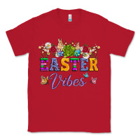 Red easter vibes and butterfly with bunny and flowers Classic Tee - Artiststas