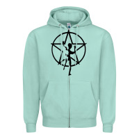 Seafoam RUSH STARMAN Zipper Hoodie - artisFamous