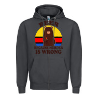 Smoke funny beer because murder is wrong for drinking men lover Zipper Hoodie - artisFamous