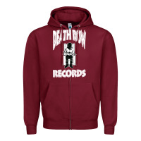Burgundy death row records Zipper Hoodie - artisFamous