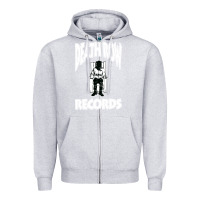 Heather Grey death row records Zipper Hoodie - artisFamous