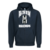 Navy death row records Zipper Hoodie - artisFamous