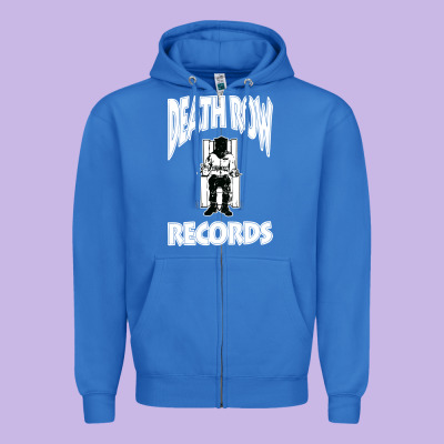 Death Row Records Zipper Hoodie Designed By Artisfamous