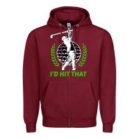 Burgundy id hit that funny golfing golf Zipper Hoodie - artisFamous