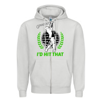 Dove Grey id hit that funny golfing golf Zipper Hoodie - artisFamous