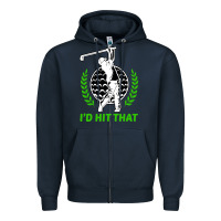 Navy id hit that funny golfing golf Zipper Hoodie - artisFamous